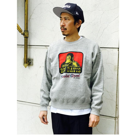 【SWEAT SHIRTS WITH PRINT】クルースウェット (MKT STロゴ)/ショートワイド