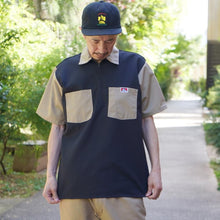 BEN DAVIS USA【2TONE COLOR HALF ZIP S/S SHIRTS】2トーンカラーハーフジップ半袖シャツ