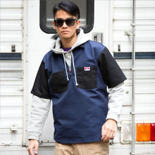 BEN DAVIS USA【2TONE COLOR HALF ZIP S/S SHIRTS】2トーンカラーハーフジップ半袖シャツ