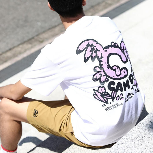 GO OUT 6月号掲載商品  CAMP7【Naoki “SAND” Yamamoto GRAPHIC S/S TEE】グラフィックTシャツ(抗菌防臭・UVカット)