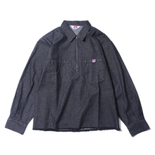 BEN DAVIS【Denim Fringe Half Zip LS】