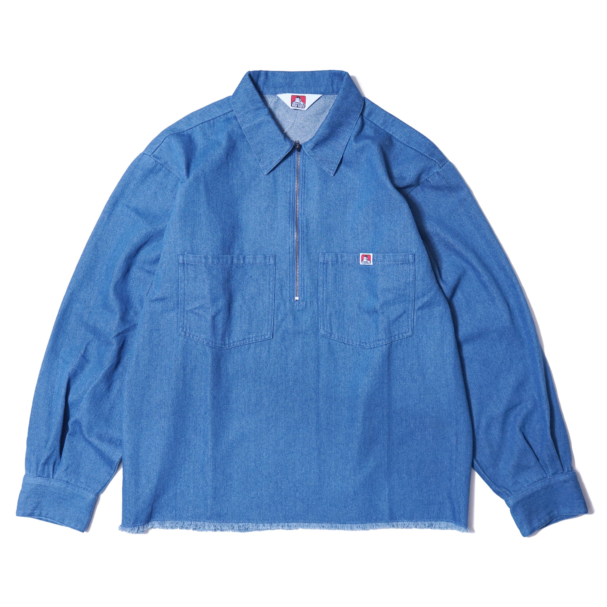 BEN DAVIS【Denim Fringe Half Zip LS】 – BENCH AT THE GREENE