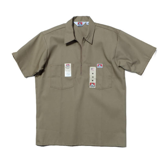 BEN DAVIS USA【SOLID HALF ZIP S/S SHIRTS】ハーフジップ半袖シャツ