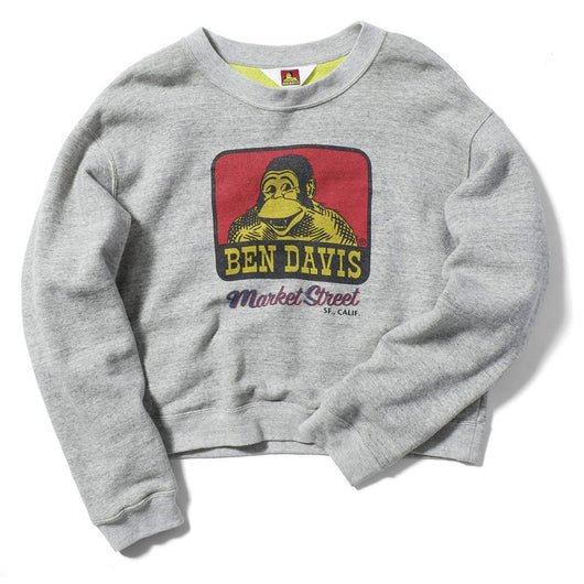 【SWEAT SHIRTS WITH PRINT】ロゴクルースウェット (BENロゴ)/ショートワイド