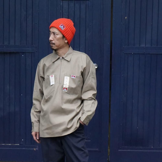 BEN DAVIS USA【SOLID HALF ZIP L/S SHIRTS】ハーフジップシャツ長袖