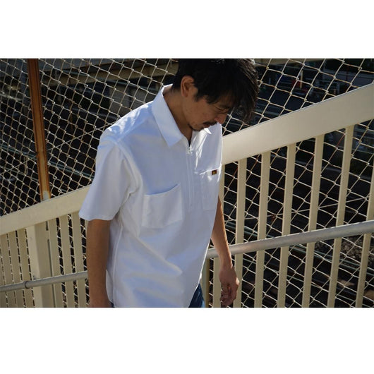 【SHORT SLEEVE HALF ZIP SHIRTS】半袖ハーフジップシャツ