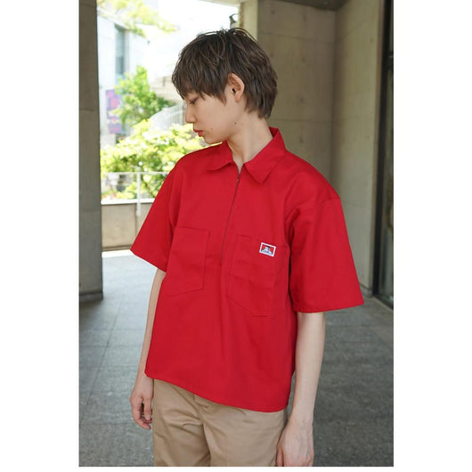 BEN DAVIS USA【HALF ZIP S/S SHIRTS】半袖ハーフジップシャツ（ショート丈カスタム）