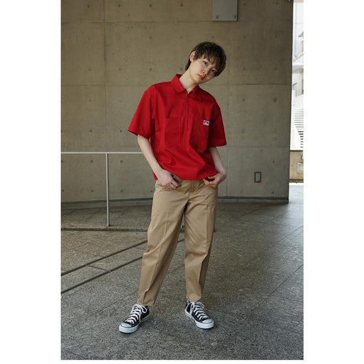 BEN DAVIS USA【HALF ZIP S/S SHIRTS】半袖ハーフジップシャツ（ショート丈カスタム）