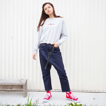 【SWEAT SHIRTS】刺繍ロゴクルースウェット/ショートワイド