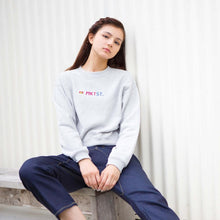 【SWEAT SHIRTS】刺繍ロゴクルースウェット/ショートワイド