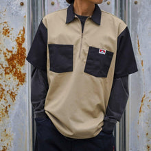 BEN DAVIS USA【2TONE COLOR HALF ZIP S/S SHIRTS】2トーンカラーハーフジップ半袖シャツ