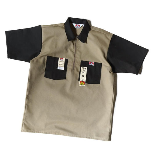 BEN DAVIS USA【2TONE COLOR HALF ZIP S/S SHIRTS】2トーンカラーハーフジップ半袖シャツ