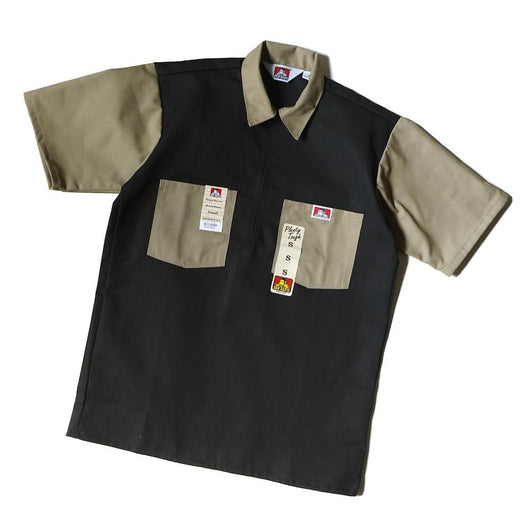 BEN DAVIS USA【2TONE COLOR HALF ZIP S/S SHIRTS】2トーンカラーハーフジップ半袖シャツ
