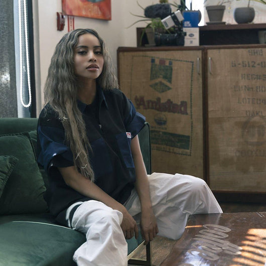 BEN DAVIS USA【2TONE COLOR HALF ZIP S/S SHIRTS】2トーンカラーハーフジップ半袖シャツ