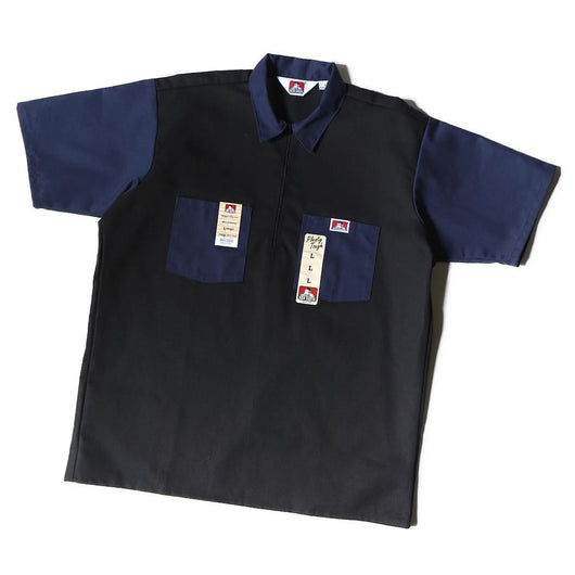 BEN DAVIS USA【2TONE COLOR HALF ZIP S/S SHIRTS】2トーンカラーハーフジップ半袖シャツ