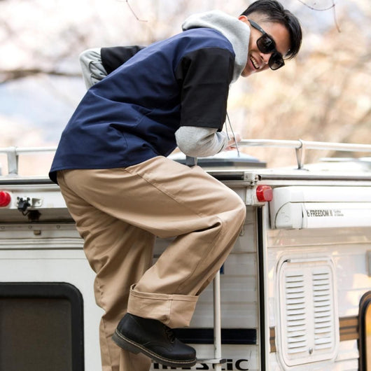 BEN DAVIS USA【2TONE COLOR HALF ZIP S/S SHIRTS】2トーンカラーハーフジップ半袖シャツ