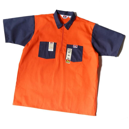 BEN DAVIS USA【2TONE COLOR HALF ZIP S/S SHIRTS】2トーンカラーハーフジップ半袖シャツ