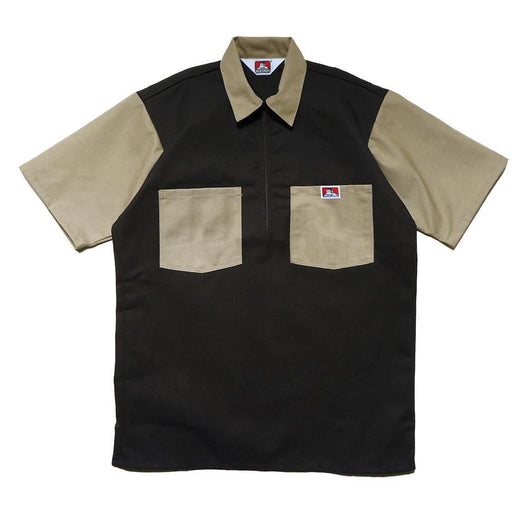 BEN DAVIS USA【2TONE COLOR HALF ZIP S/S SHIRTS】2トーンカラーハーフジップ半袖シャツ