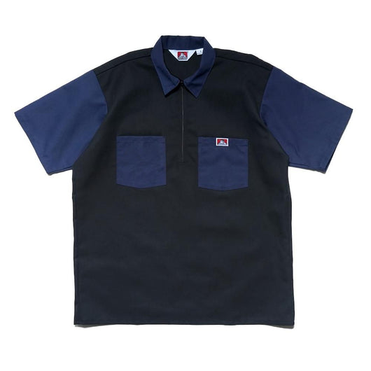 BEN DAVIS USA【2TONE COLOR HALF ZIP S/S SHIRTS】2トーンカラーハーフジップ半袖シャツ