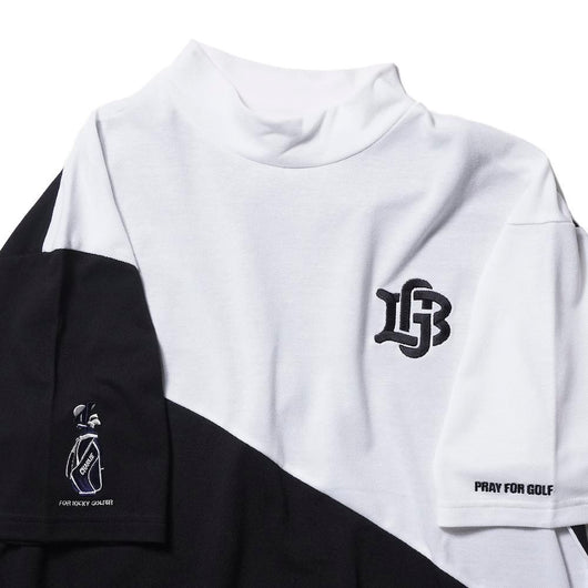 BENCH AT THE GREENE GOLF / 鹿の子切り替えモックネック