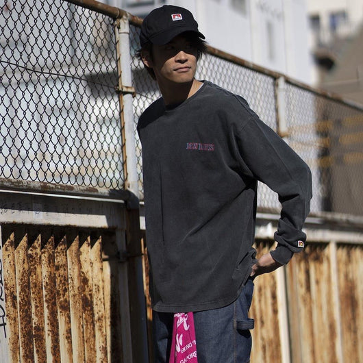 BEN DAVIS【PRINT LONG T-SHIRTS】プリント長袖Tシャツ（VINTAGE加工）