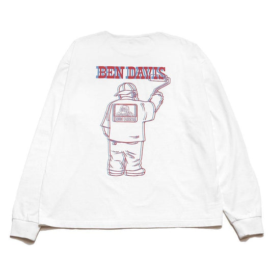 BEN DAVIS【PRINT LONG T-SHIRTS】プリント長袖Tシャツ（VINTAGE加工）