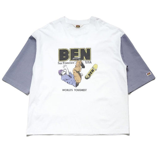 BEN DAVIS【PRINT HALF SLEEVE T-SHIRTS】プリント5分袖Tシャツ（ヴィンテージ加工）