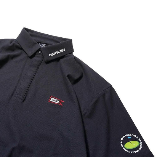 BENCH AT THE GREENE GOLF / BACK PRINT STRETCH SHIRT