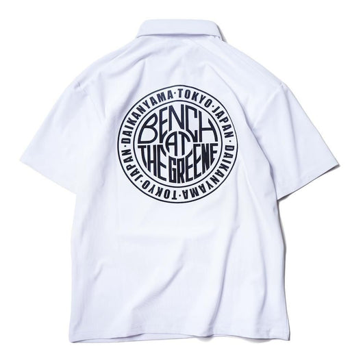 BENCH AT THE GREENE GOLF / BACK PRINT STRETCH SHIRT