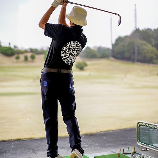 BENCH AT THE GREENE GOLF / BACK PRINT STRETCH SHIRT