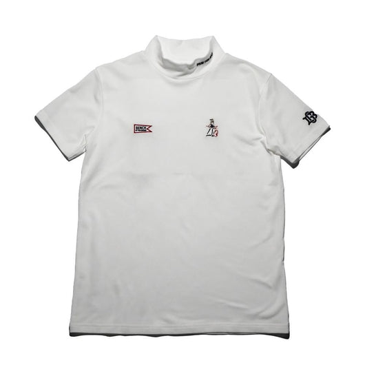 BENCH AT THE GREENE GOLF / LADIES EMBRO MOCK NECK SHIRT（レディース）