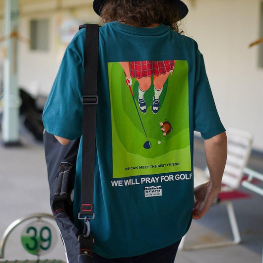 BENCH AT THE GREENE GOLF / PRAY FOR GOLF T-SHIRTS