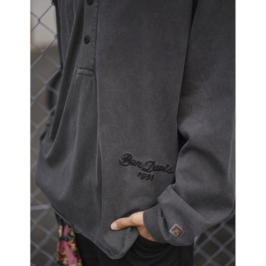 BEN DAVIS【PIGMENT DYE HENLEY-NECK LONG T-SHIRTS】ピグメントダイヘンリーネック長袖Tシャツ