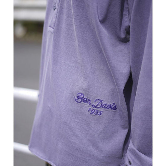 BEN DAVIS【PIGMENT DYE HENLEY-NECK LONG T-SHIRTS】ピグメントダイヘンリーネック長袖Tシャツ