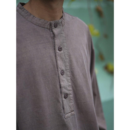 BEN DAVIS【PIGMENT DYE HENLEY-NECK LONG T-SHIRTS】ピグメントダイヘンリーネック長袖Tシャツ