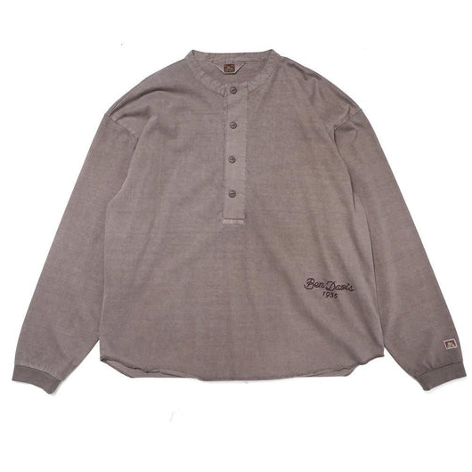 BEN DAVIS【PIGMENT DYE HENLEY-NECK LONG T-SHIRTS】ピグメントダイヘンリーネック長袖Tシャツ