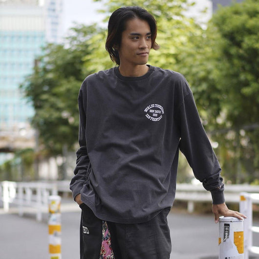 BEN DAVIS【PRINT LONG T-SHIRTS】プリント長袖Tシャツ（VINTAGE加工）