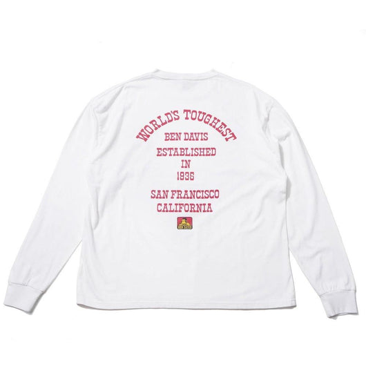 BEN DAVIS【PRINT LONG T-SHIRTS】プリント長袖Tシャツ（VINTAGE加工）