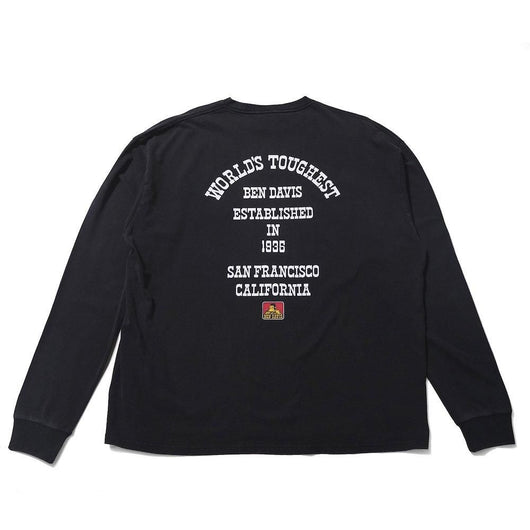 BEN DAVIS【PRINT LONG T-SHIRTS】プリント長袖Tシャツ（VINTAGE加工）