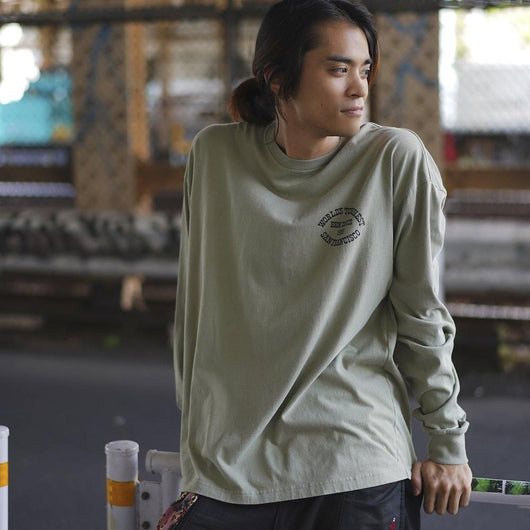 BEN DAVIS【PRINT LONG T-SHIRTS】プリント長袖Tシャツ（VINTAGE加工）