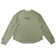 BEN DAVIS【EMBRO WAFFLE LONG TEE】刺繍ワッフル長袖Ｔシャツ