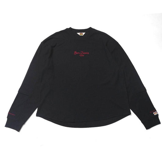 BEN DAVIS【EMBRO WAFFLE LONG TEE】刺繍ワッフル長袖Ｔシャツ