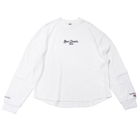 BEN DAVIS【EMBRO WAFFLE LONG TEE】刺繍ワッフル長袖Ｔシャツ