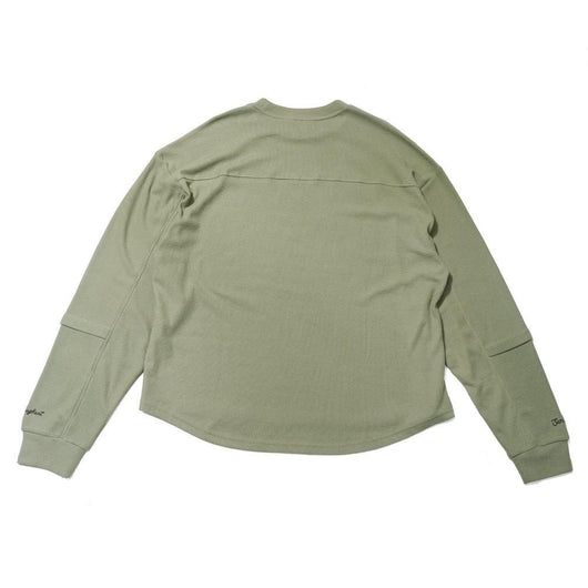 BEN DAVIS【EMBRO WAFFLE LONG TEE】刺繍ワッフル長袖Ｔシャツ