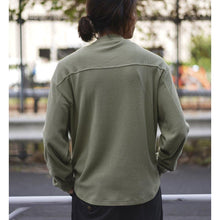 BEN DAVIS【EMBRO WAFFLE LONG TEE】刺繍ワッフル長袖Ｔシャツ