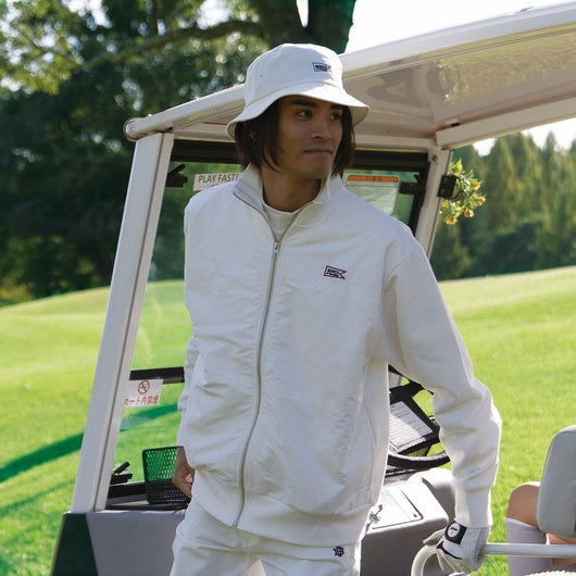 BENCH AT THE GREENE GOLF / ナイロン切替スタンドカラースウェット