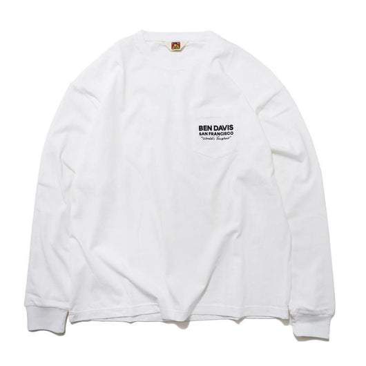 BEN DAVIS【POCKET PRINT LONG SLEEVE TEE】ポケットプリント長袖Tシャツ