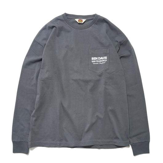 BEN DAVIS【POCKET PRINT LONG SLEEVE TEE】ポケットプリント長袖Tシャツ