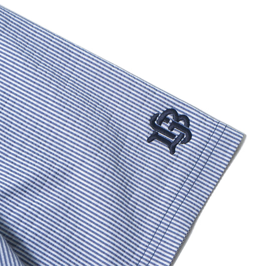 BENCH AT THE GREENE GOLF / KNIT SEERSUCKER MOCK NECK SHIRT / モックネック セットアップ対応 通気性・吸汗速乾・UVカット COOLMAX
