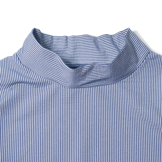 BENCH AT THE GREENE GOLF / KNIT SEERSUCKER MOCK NECK SHIRT / モックネック セットアップ対応 通気性・吸汗速乾・UVカット COOLMAX